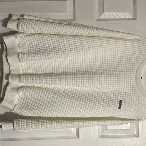 Calvin Klein White Quilted Sweatshirt